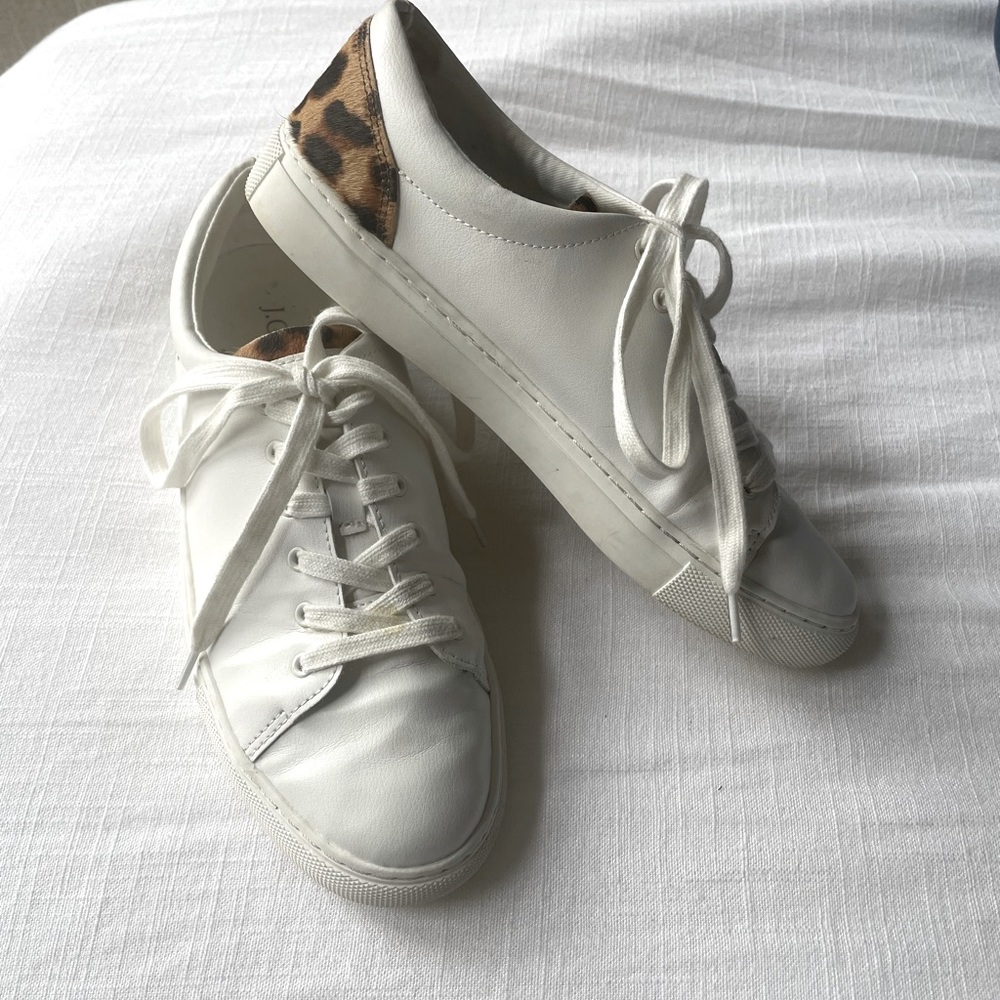 J.Crew calf-hair leather tennis shoes 8